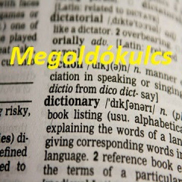 Szókincsfejlesztés - megoldókulcs